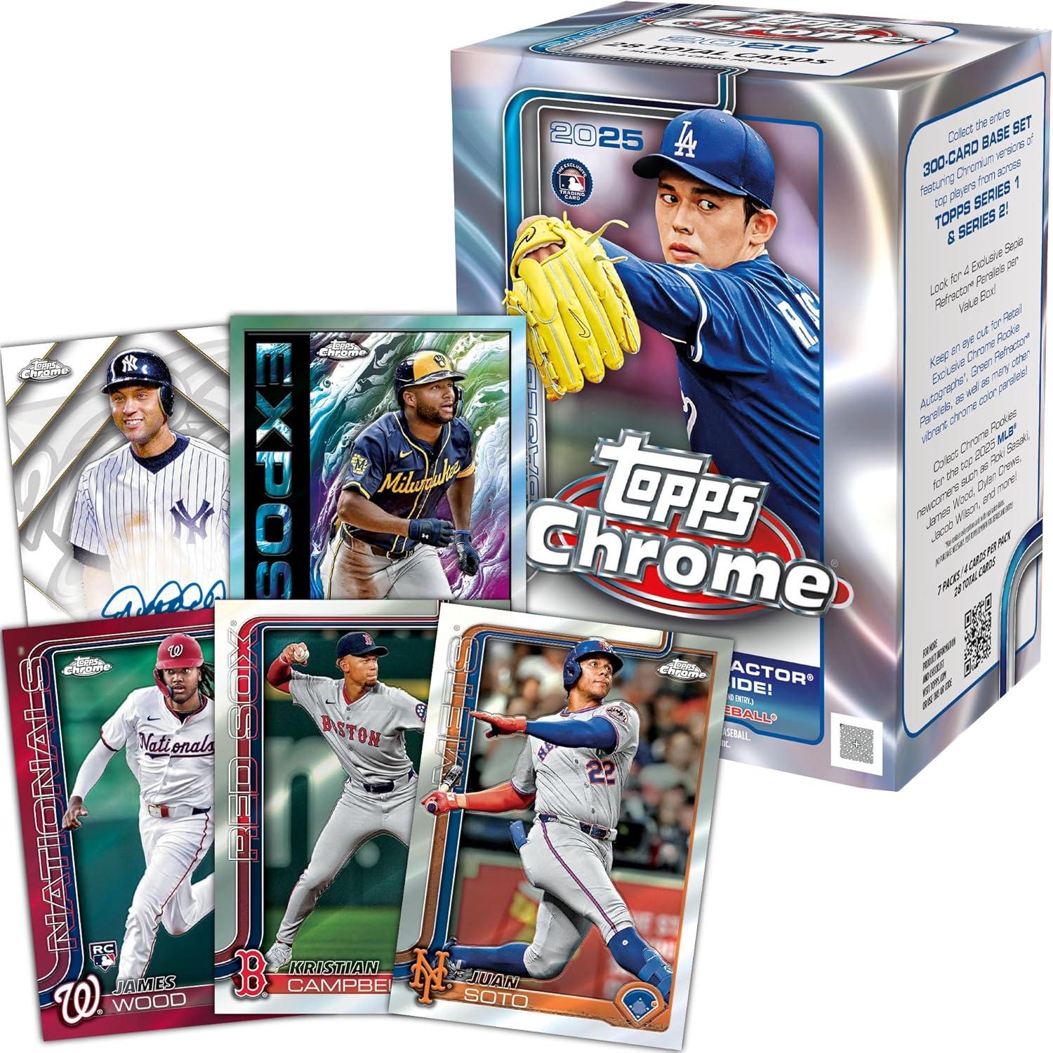 imageTopps 2025 Chrome Baseball  Factory Sealed  Value Box