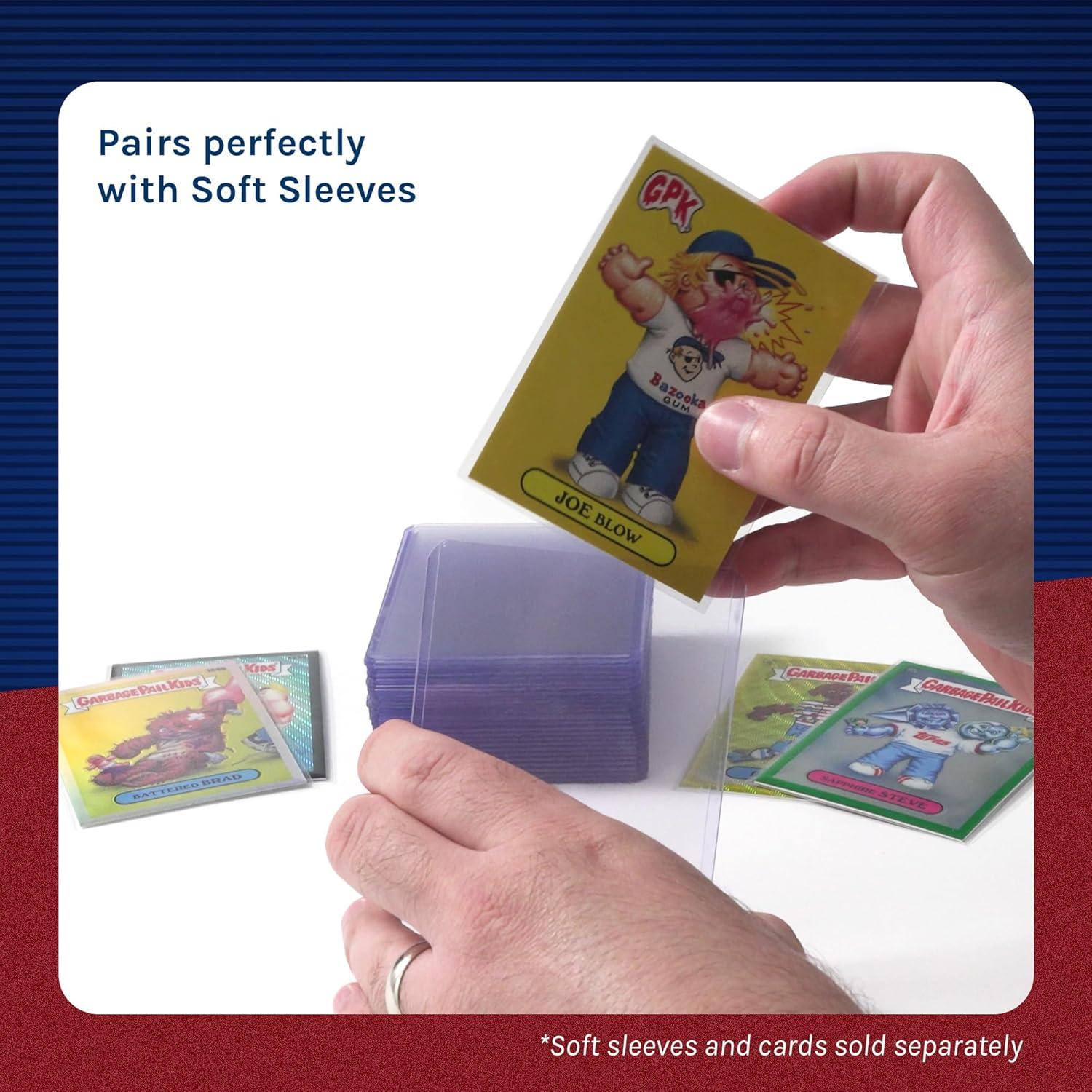 imageFanatics Collectibles 35pt 3x4 Top Loaders 100 Count  Standard Size Clear Rigid Card Holders for Trading Card Protection