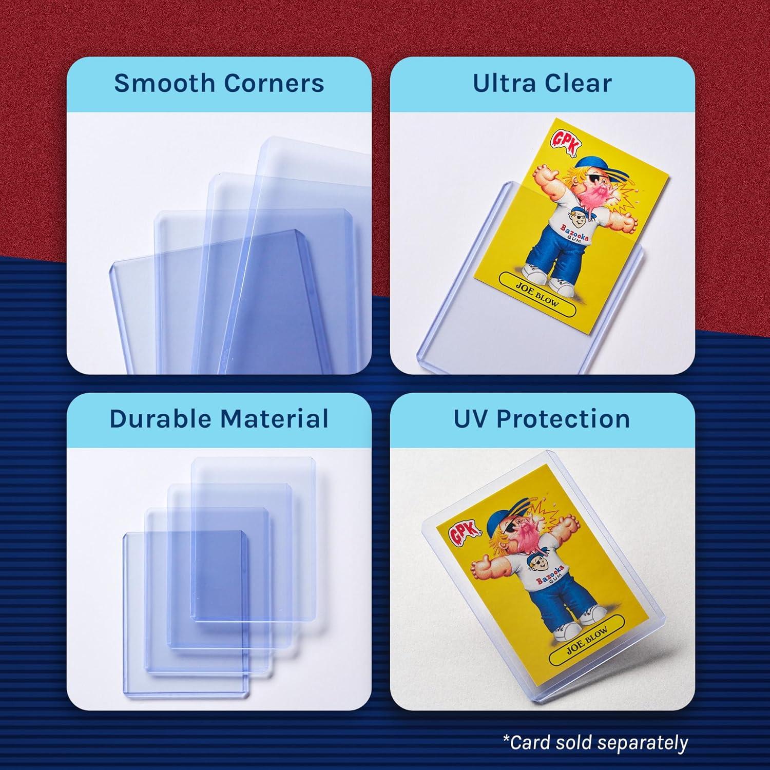 imageFanatics Collectibles 35pt 3x4 Top Loaders 100 Count  Standard Size Clear Rigid Card Holders for Trading Card Protection