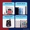 image:imageTopps Binder  9 Pocket Trading Card Binder Premium Durable Material 35 TopLoading Pages 450 Card Capacity Folder for Collectible Card Games Sports TCG WhiteBasketball