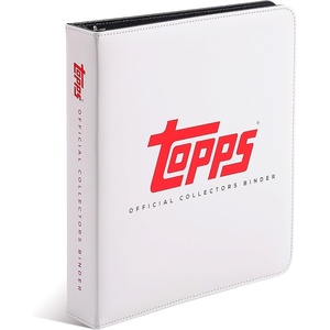 image:imageTopps Binder  9 Pocket Trading Card Binder Premium Durable Material 35 TopLoading Pages 450 Card Capacity Folder for Collectible Card Games Sports TCG WhiteWhite